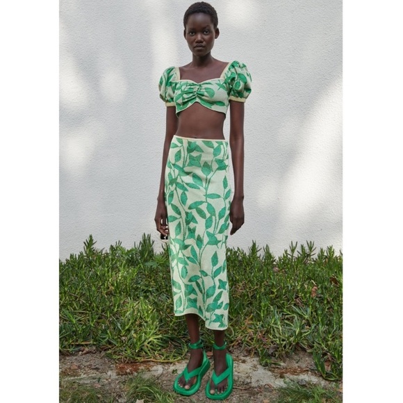 NWT Zara Knit Top and Midi Skirt Set - Picture 6 of 12